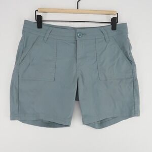 Prana Olivia Shorts Womens 10 Slate Blue Stretch Quick Dry Hiking Outdoor Travel